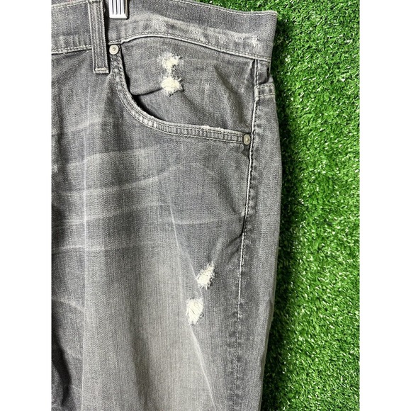 7 For All Mankind Jeans THE STRAIGHT, Black Size 38x33 - Picture 5 of 14